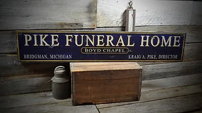 Custom Funeral Home Sign - Primitive Rustic Hand Made Vintage Wooden • $170.10