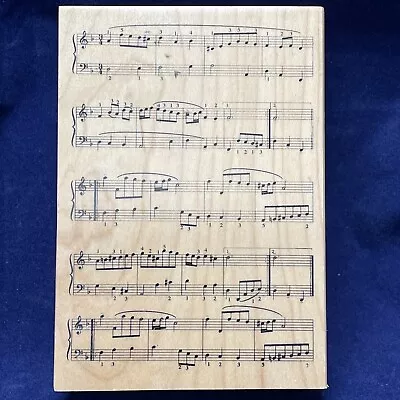 Recollections Music Notes/Sheet Music Wood Mounted Rubber Stamp • $12.50