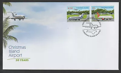 Christmas Island 2024 : Airport - 50 Years. First Day Cover. • $4.40