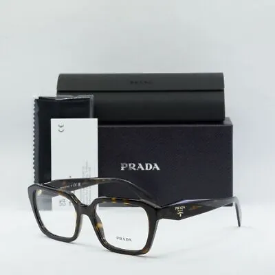 PRADA PR14ZV 2AU1O1 Dark Havana 54mm Eyeglasses New Authentic • $134.45