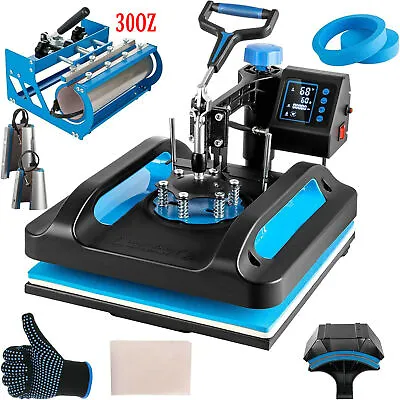 8IN1 Heat Press Machine 15 X15  + 30OZ Tumbler Sublimation T-Shirt Mug Hat Plate • $209.90