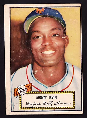 1952 Topps #26 Monte Irvin Giants Red Back • $60