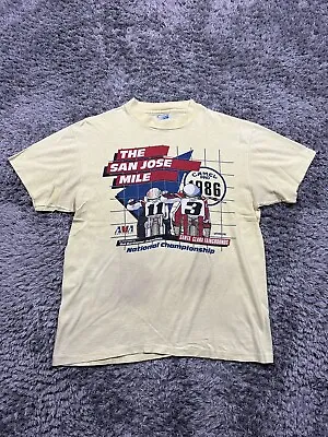 Vintage Camel Pro The San Jose Mile 1986 AMA Motorcycle Racing T Shirt Large • $120