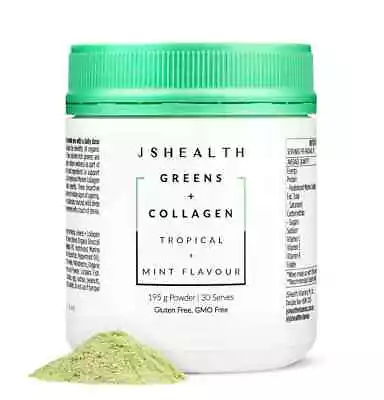 JS Health Greens + Collagen Tropical Mint Flavour Superfood Supplement 195g • $34.99