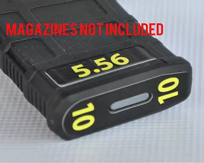 5.56 MAGAZINE STICKERS Fits MAGPUL PMAG 30 GEN M3 MAGS YELLOW NUMBERS 7-12  • $11.50