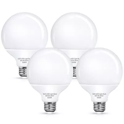 G25 LED Vanity Light Bulbs 100W LED Globe Bulb Equivalent 9W LED Vanity Bul... • $26.61
