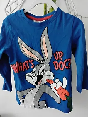 Looney Tunes Boys Long Sleeved Top Aged 4yrs • £2