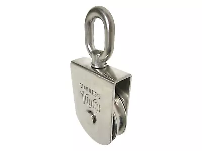 5/8  Soft Rope 4  Sheave Stainless Marine Rigging Block Pulley 2000 LBS T316 • $74.09