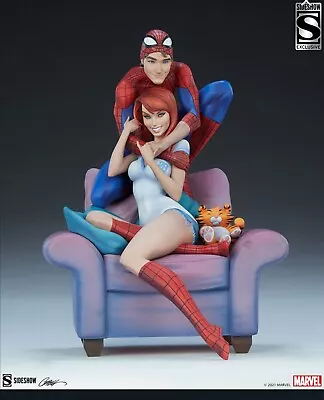 J Scott Campbell Statue Peter Parker Mary Jane Exclusive Sideshow Collectibles • $500