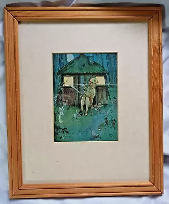 MABEL LUCIE ATTWELL - Vintage Fantasy Fairy/pixie Print -  Framed And Mounted. • £10