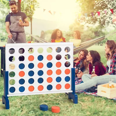 $85.73 • Buy Giant Wooden 4-in-a-Row Connect Game With Carry Bag For Family Parties Game .