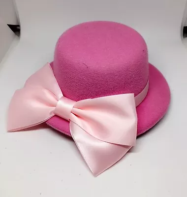 5” Pink Cosplay Mini Top Party Halloween Bow Hat Hair Fascinator Wedding • $9.99