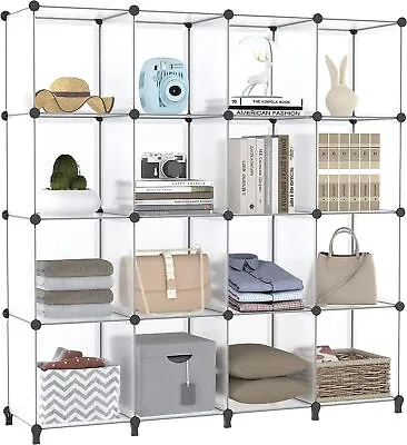 Large DIY 16 Cube Storage Organizer Shelve Unit Closet Cabinet Modular Bookshelf • $59.99