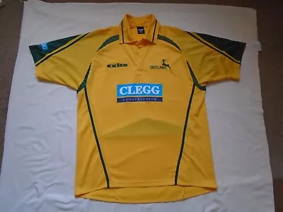 NOTTINGHAMSHIRE  CCC Retro Notts Outlaws T20 Blast Exito Cricket Shirt XL / XXL • £24.95