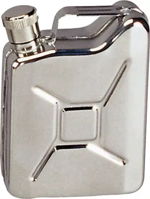 Stainless Steel Mini Jerry Gas Can Flask Liquid Fluid 6 Oz. • $17.99