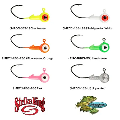 Strike King Panfish Mr Crappie Jig Heads Any Slab Slasher 1/8oz MRCJH18S Lures • $7.95