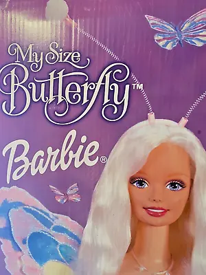 Vintage My Size Butterfly Barbie 3Ft. Tall Mattel 2000 (Opened Box-Read Below) • $249