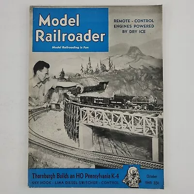 Vintage Model Railroader October 1949 Magazine Train Hobbyist Miniature  • $4.82