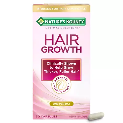 Natures Bounty Optimal Solutions Hair Growth Supplement For Women W/ Biotin 30CT • $19