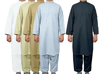 Premium AFGHAN Men 2 PIECE Set Dress Salwar Kameez Afghani Pakistan India Thobes • £28.99