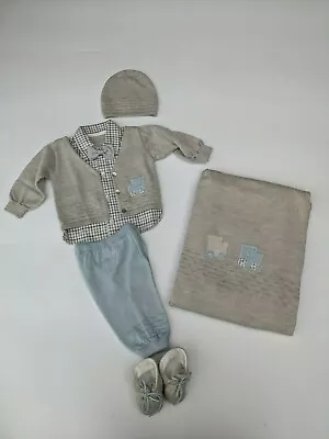 £69.99 • Buy Hand Made Baby Newborn Gift Wool Outfit - Blanket/Hat/Shirt/Pants/Shoes -One Siz