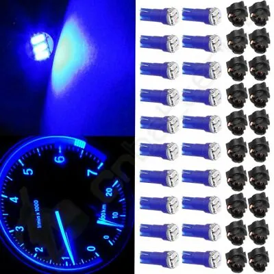 20x Instrument Panel Dash 3SMD 3014 LED Light Bulbs W/ PC74 T5 Sockets Blue Kit • $10.32