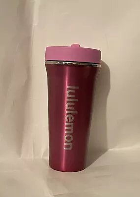 Lululemon Back To Life Tumbler 24oz Water Bottle Straw Flip Top Dahlia Mauve NEW • $30