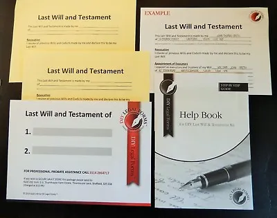 £8.95 • Buy LAST WILL AND TESTAMENT KIT,  NEW 2023 Edition, SUITABLE For 1 Or 2 PERSONS.