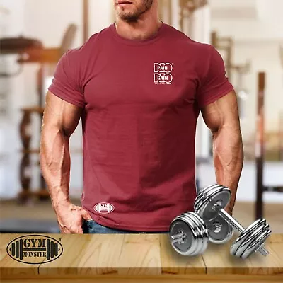 No Pain No Gain T Shirt Small Gym Clothing Bodybuilding Training Workout MMA Top • £10.99