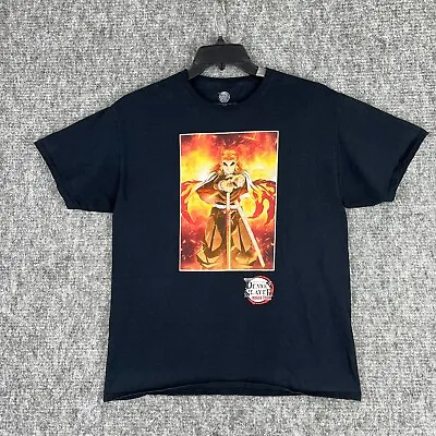 Demon Slayer Shirt Mens Large Black Mugen Train Anime The Movie • $13.87