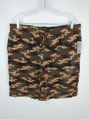 Sonoma Mens Pajama Sleep Shorts Large Camo Pockets Elastic Waist Drawstring • $15.99