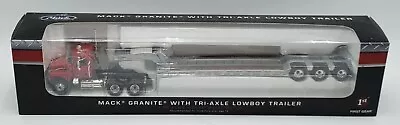 Mack Granite With Tri-Axle Lowboy Trailer By First Gear 1/64 Scale  • $118