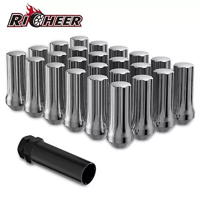 24PCS Chrome M14x1.5 Spline Lug Nut Closed End For Silverado Sierra 1500 Tahoe • $19.99