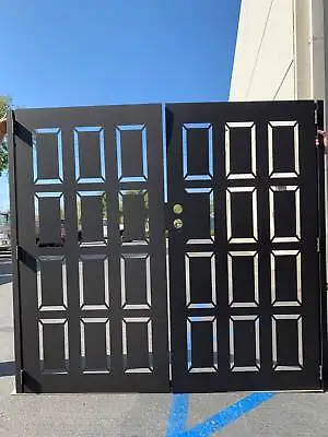 Privacy Contemporary Dual Entry Metal Gate Ornamental Garden Entry Modern_72x72 • $2299