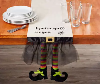 Halloween Witch  I Put A Spell On You  Witches Boots Table Runner Kitchen Island • $22.95