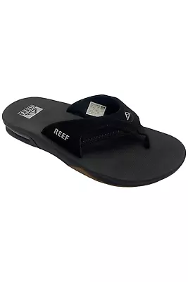 Reef Men's Fanning Thong Sandals With Bottle Opener Black • $24.99