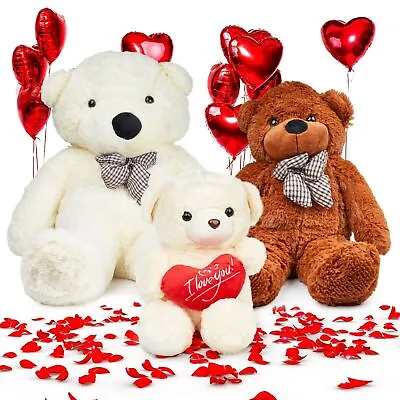 Giant Teddy Bear Valentine's Day Love Heart Gift Girlfriend His Her I Love You  • £14.99
