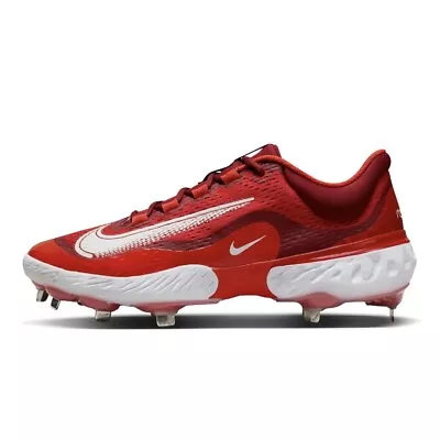 Nike Alpha Huarache Elite 4 Low University Red Metal Baseball Cleats Mens Sz 11 • $71.95