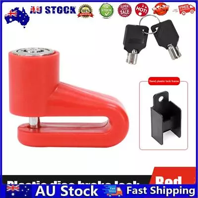 AU Electric Scooter Disc Brake Lock Anti Theft With Lock Frame For M365 (Red) • $8.10