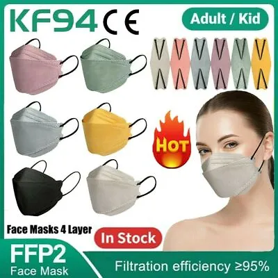 50/100Pcs | KN95 N95 P2 Disposable Face Mask Respirator Protective Masks 5 Layer • $21.84