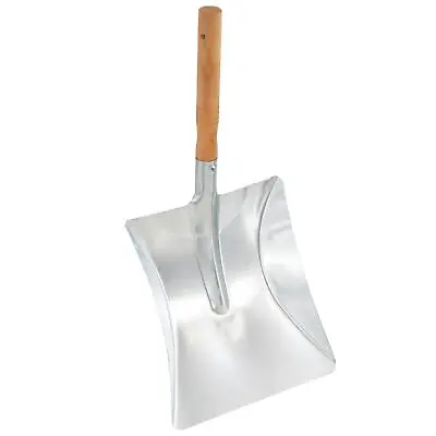 Durable Coal Shovel Wooden Heat-Resistant Handle 8  Zinc-Plated Metal Head • £5.99