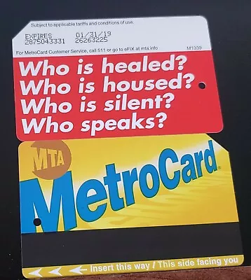 Rare NYC Barbara Kruger WHO IS HEALED  Metrocard . Mint • $29.99