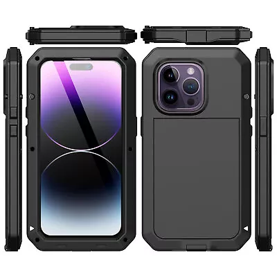 Case For IPhone  11 12 13 14 15 Pro Max X 8 7 Heavy Duty Shockproof Metal Cover • $20.99