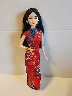 Barbie Chinese Lunar New Year Doll 2021 Red Satin Dress Mattel - Collectors Doll • $29.99