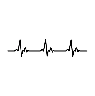 Heartbeat Line Decal Car Wall Laptop  Phone Vinyl Sticker • $4.50