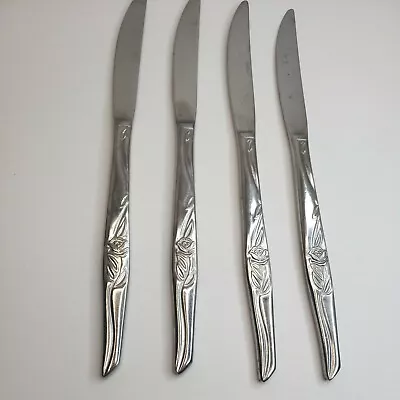 Ecko Eterna Rose Flatware Butter Knives Stainless Steel Vintage  • $13