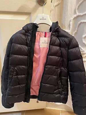 AUTHENTIC Moncler Jacket Girls Size 8 Black For Fall & Winter • $350