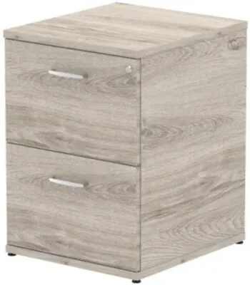 Impulse Filing Cabinet 2 Drawer Grey Oak • £212.18