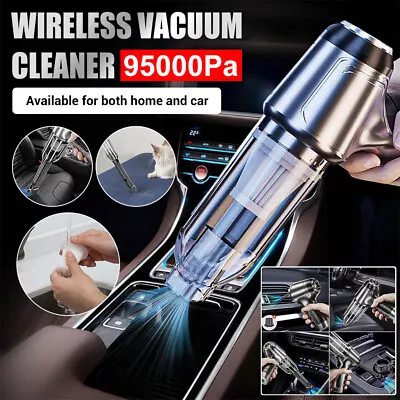 95000PA Car Home Vacuum Cleaner Cordless Rechargeable Bagless Brushless Motor • $37.95