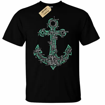 £10.95 • Buy Electric Anchor T-Shirt Mens Nautical Boat Ship Tee Gift